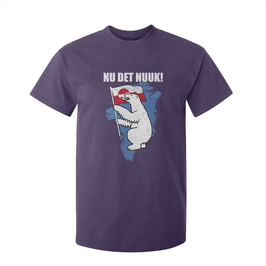 Nu Det Nuuk Nows Enough T Shirt For Kid Funny Saying Bear Greenlandic Flag TS11 Purple Print Your Wear