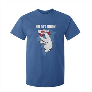 Nu Det Nuuk Nows Enough T Shirt For Kid Funny Saying Bear Greenlandic Flag TS11 Royal Blue Print Your Wear