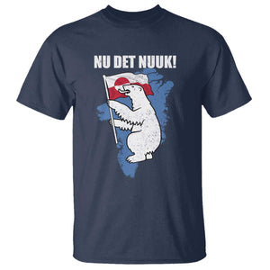 Nu Det Nuuk Nows Enough T Shirt Funny Saying Bear Greenlandic Flag TS11 Navy Print Your Wear