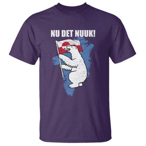 Nu Det Nuuk Nows Enough T Shirt Funny Saying Bear Greenlandic Flag TS11 Purple Print Your Wear