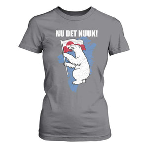 Nu Det Nuuk Nows Enough T Shirt For Women Funny Saying Bear Greenlandic Flag TS11 Charcoal Print Your Wear