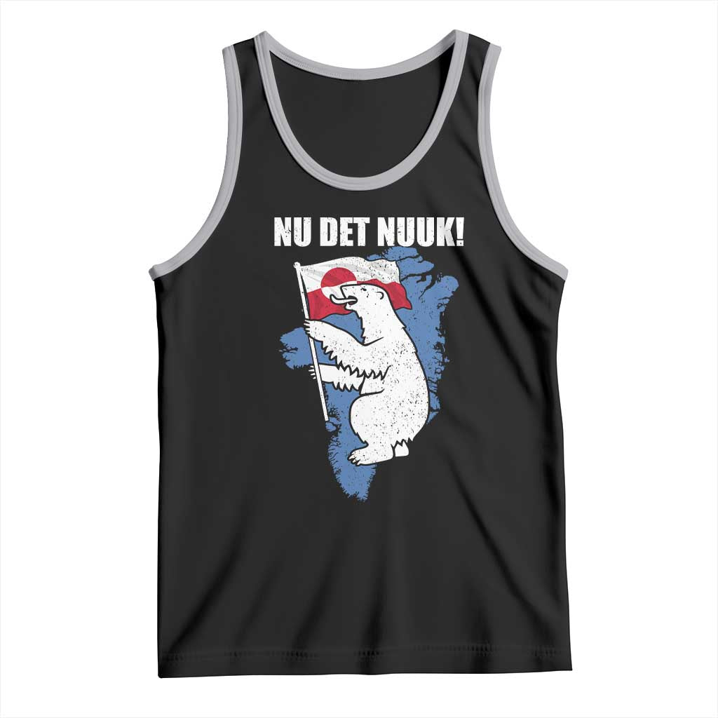 Nu Det Nuuk Nows Enough Tank Top Funny Saying Bear Greenlandic Flag TS11 Black Athletic Heather Print Your Wear