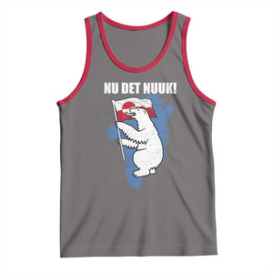 Nu Det Nuuk Nows Enough Tank Top Funny Saying Bear Greenlandic Flag TS11 Deep Heather Red Print Your Wear