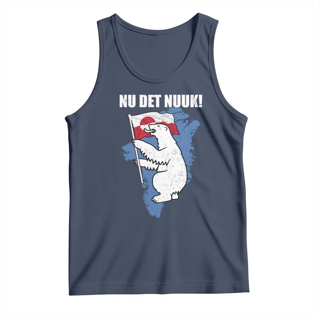 Nu Det Nuuk Nows Enough Tank Top Funny Saying Bear Greenlandic Flag TS11 Navy Print Your Wear