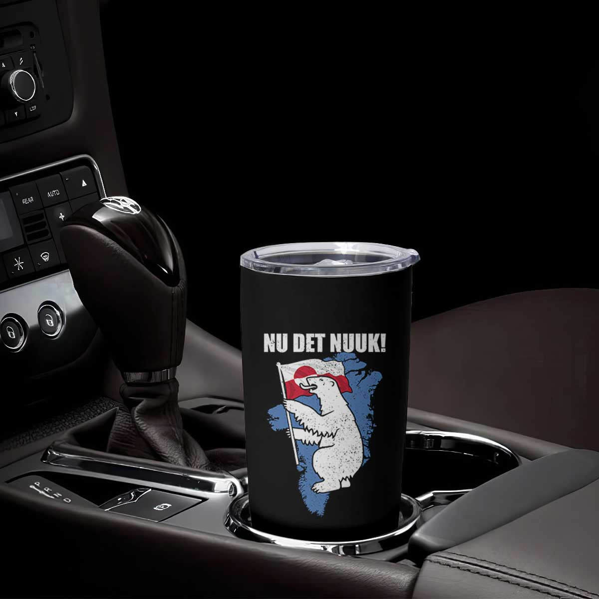 Nu Det Nuuk Nows Enough Tumbler Cup Funny Saying Bear Greenlandic Flag TS11 Print Your Wear