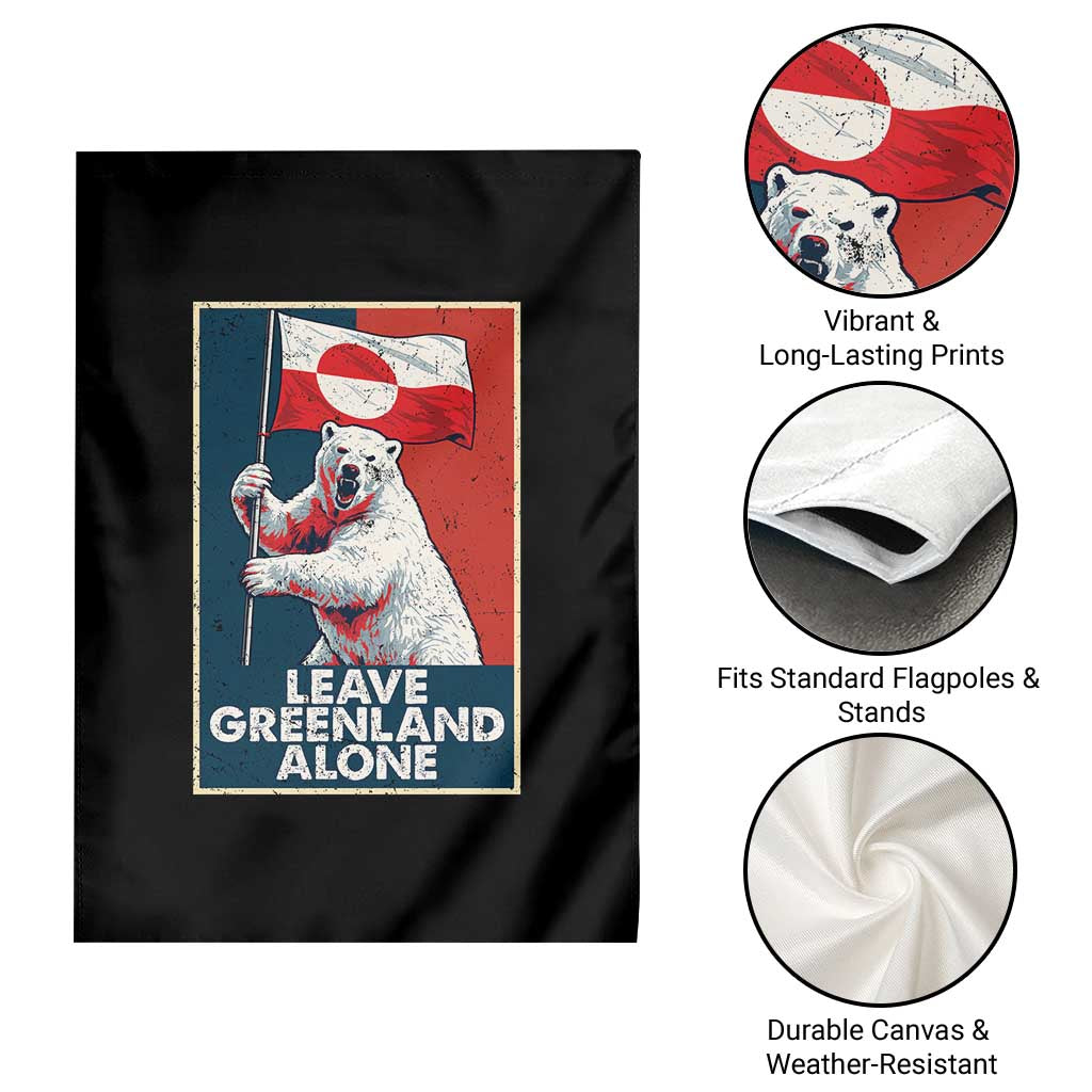 Leave Greenland Alone Garden Flag Polar Bear Holding Flag Greenlanders Supports TS11 Print Your Wear