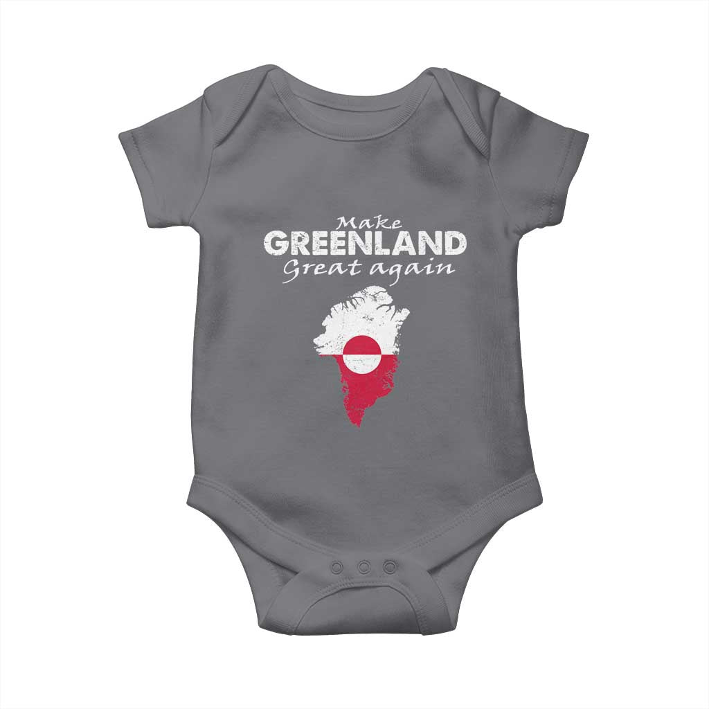 Make Greenland Great Again Baby Onesie Act USA 51st State Greenland TS11 Charcoal Print Your Wear