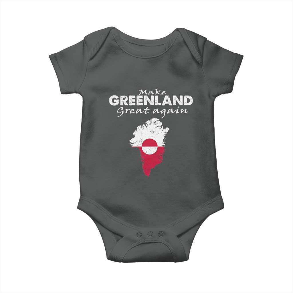 Make Greenland Great Again Baby Onesie Act USA 51st State Greenland TS11 Dark Heather Print Your Wear