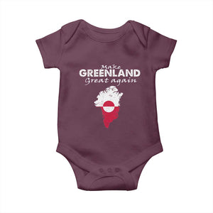 Make Greenland Great Again Baby Onesie Act USA 51st State Greenland TS11 Maroon Print Your Wear