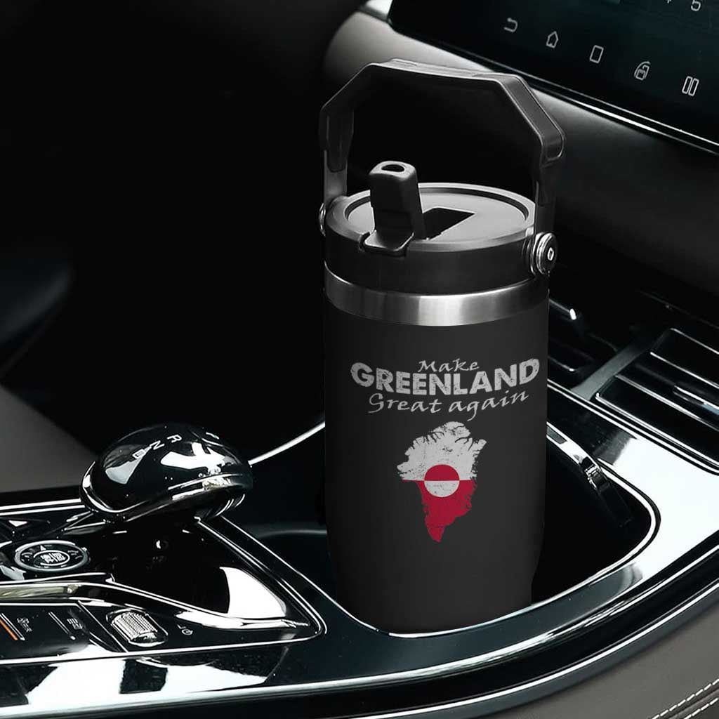 Make Greenland Great Again Flip Straw Tumbler Act USA 51st State Greenland TS11 Print Your Wear