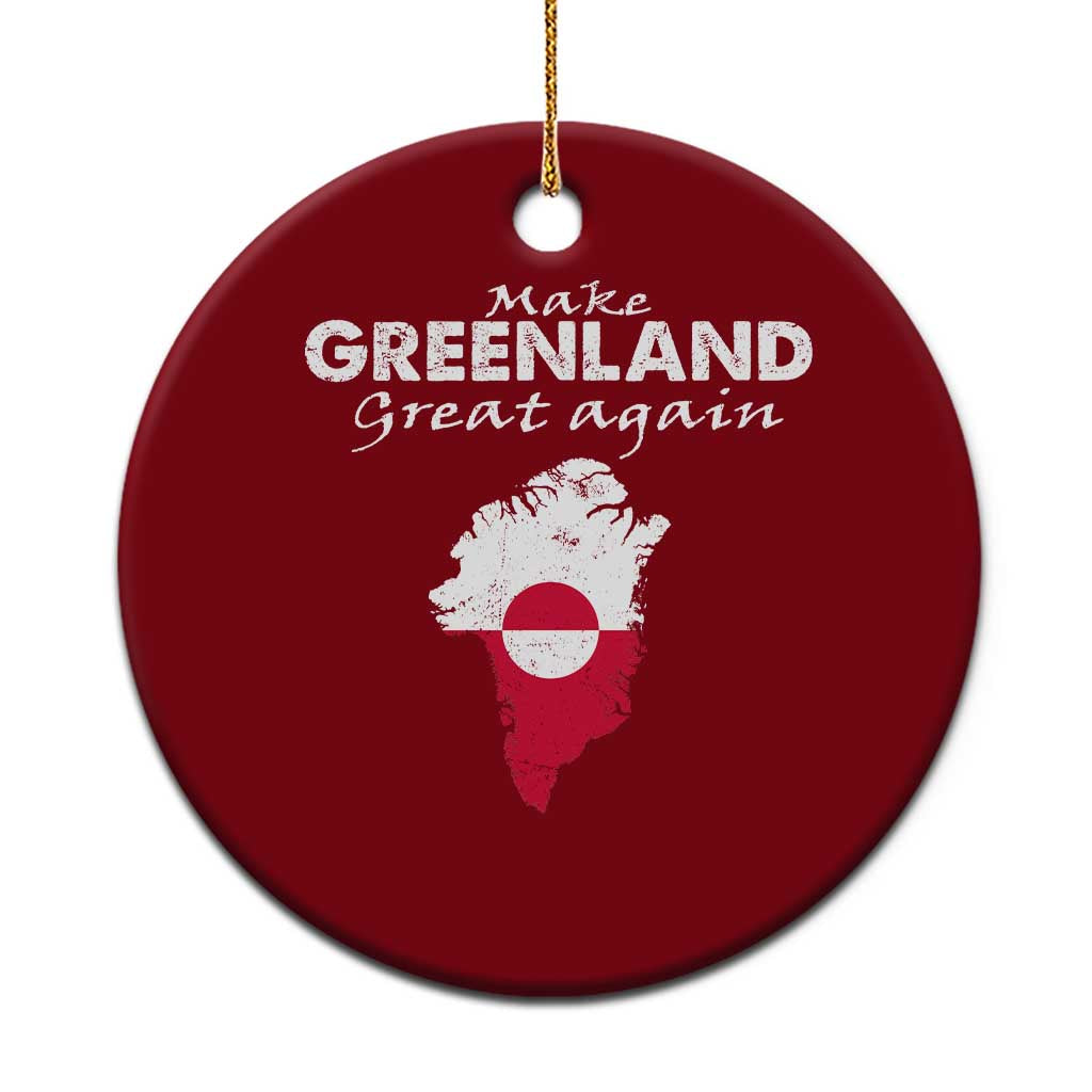 Make Greenland Great Again Ceramic Ornament Act USA 51st State Greenland TS11 1pc Red Print Your Wear