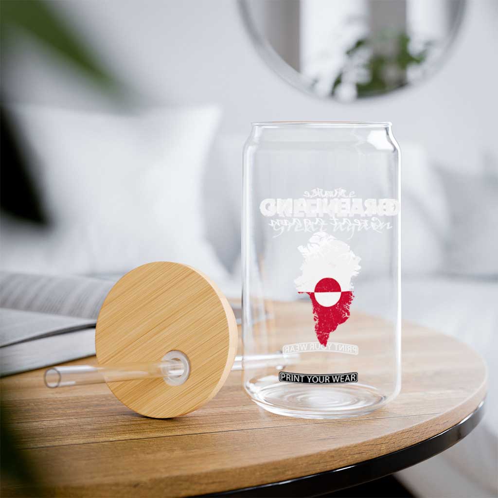 Make Greenland Great Again Glass Can Act USA 51st State Greenland TS11 Print Your Wear