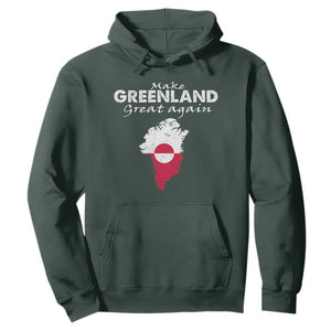 Make Greenland Great Again Hoodie Act USA 51st State Greenland TS11 Dark Forest Green Print Your Wear