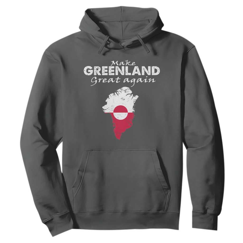 Make Greenland Great Again Hoodie Act USA 51st State Greenland TS11 Dark Heather Print Your Wear