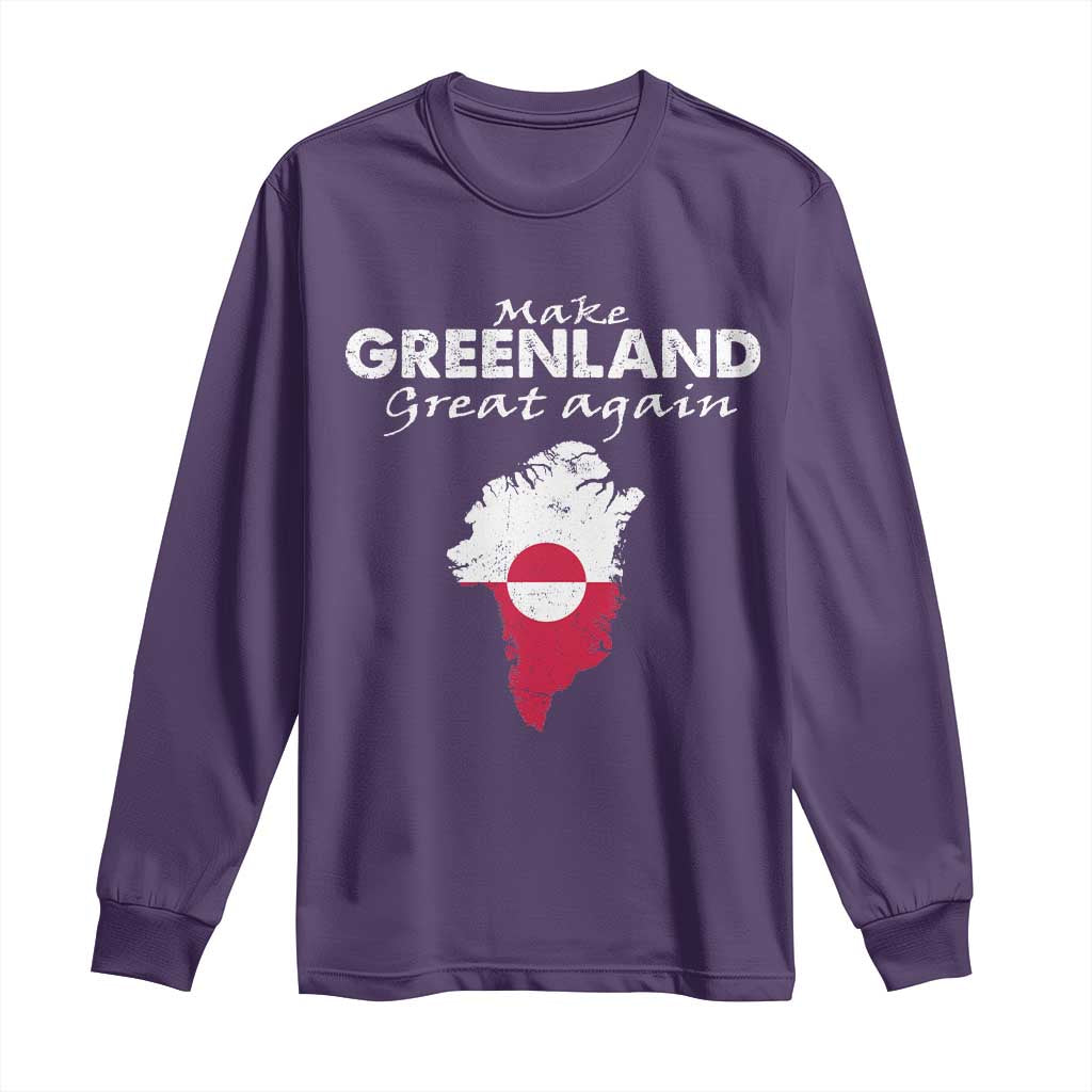 Make Greenland Great Again Long Sleeve Shirt Act USA 51st State Greenland TS11 Purple Print Your Wear