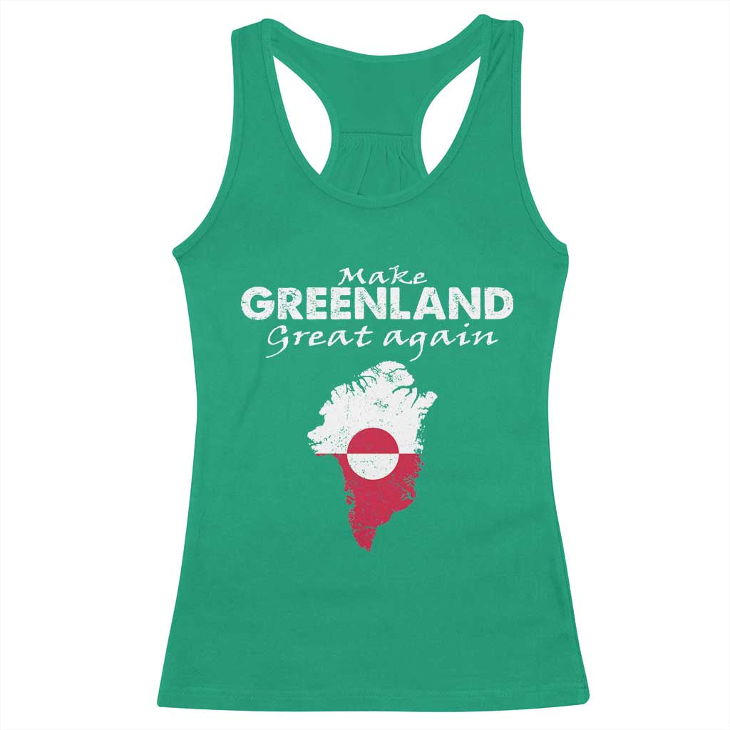 Make Greenland Great Again Racerback Tank Top Act USA 51st State Greenland TS11 Irish Green Print Your Wear