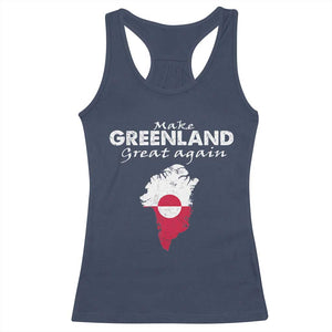 Make Greenland Great Again Racerback Tank Top Act USA 51st State Greenland TS11 Navy Print Your Wear