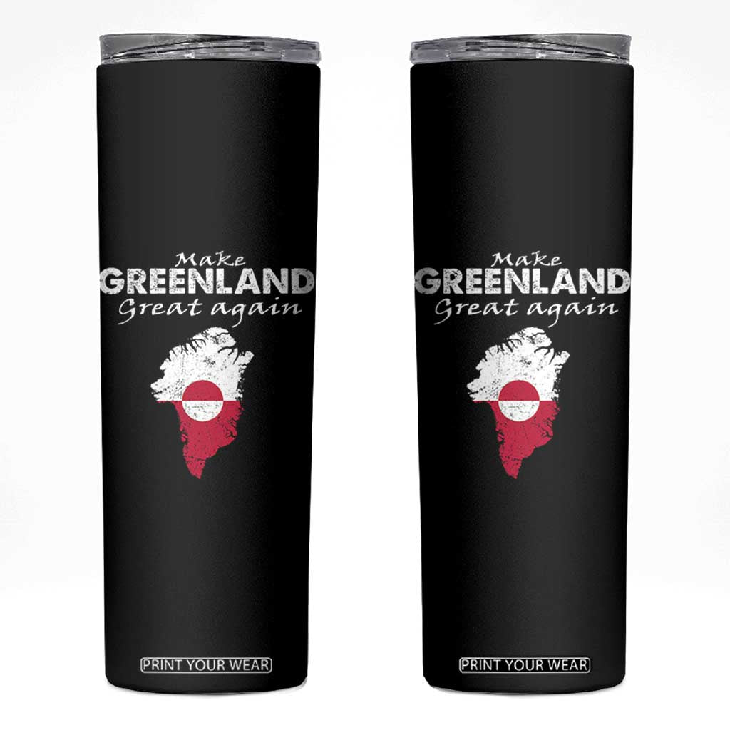 Make Greenland Great Again Skinny Tumbler Act USA 51st State Greenland TS11 Black Print Your Wear