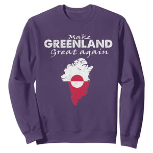 Make Greenland Great Again Sweatshirt Act USA 51st State Greenland TS11 Purple Print Your Wear