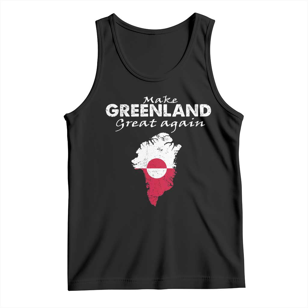 Make Greenland Great Again Tank Top Act USA 51st State Greenland TS11 Black Print Your Wear