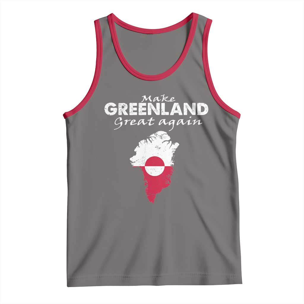 Make Greenland Great Again Tank Top Act USA 51st State Greenland TS11 Deep Heather Red Print Your Wear