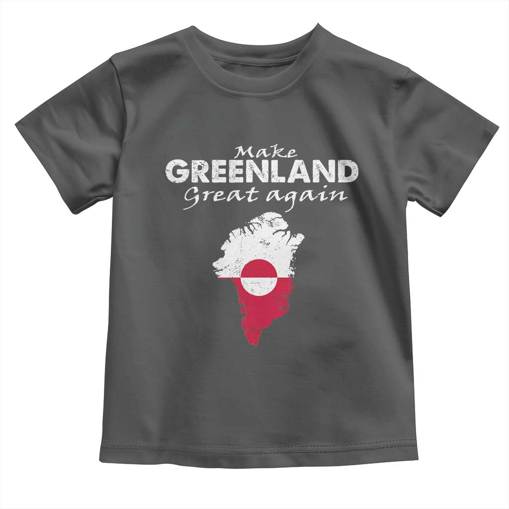Make Greenland Great Again Toddler T Shirt Act USA 51st State Greenland TS11 Dark Heather Print Your Wear