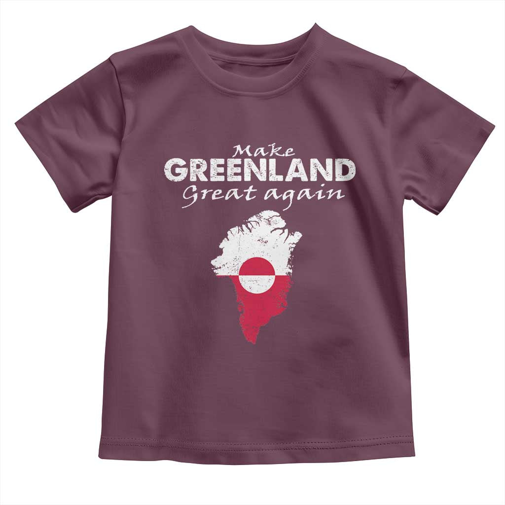 Make Greenland Great Again Toddler T Shirt Act USA 51st State Greenland TS11 Maroon Print Your Wear
