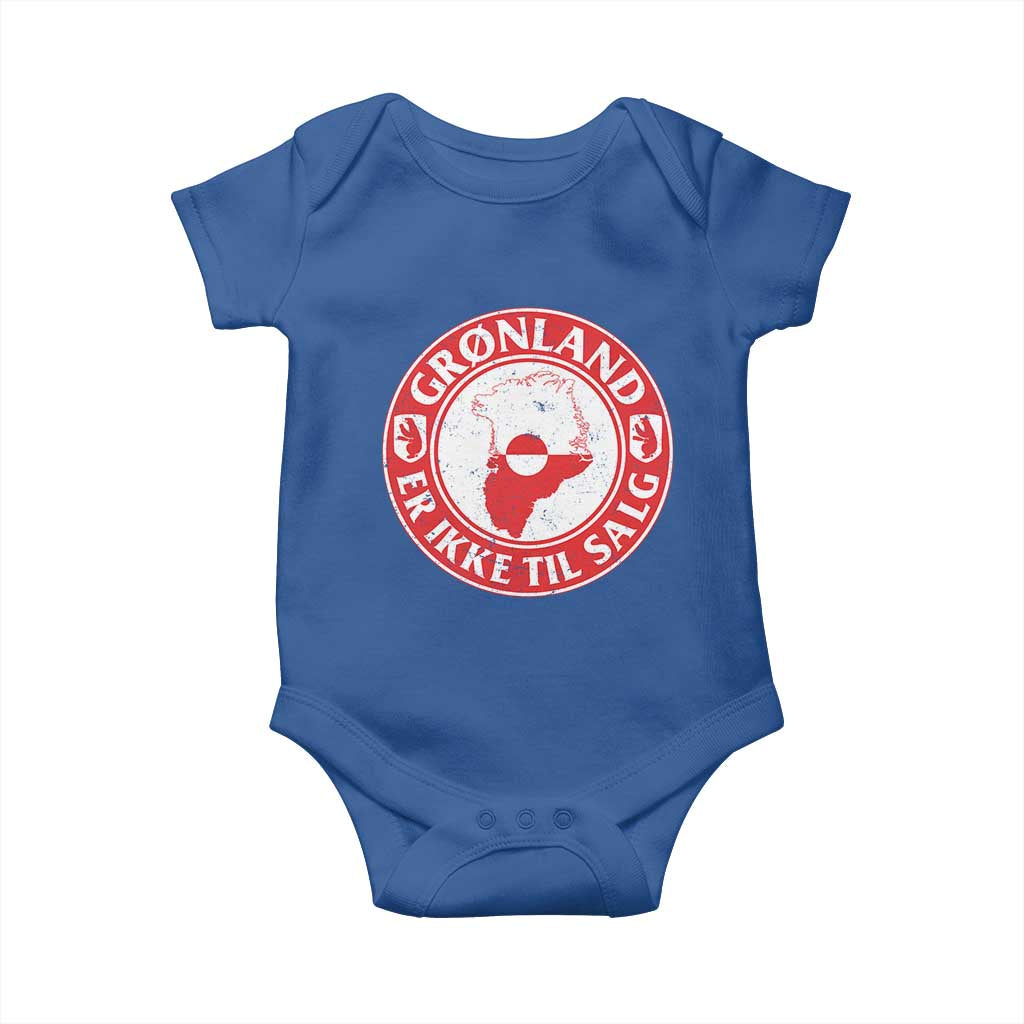 Greenland Is Not For Sale Baby Onesie Gronland Er Ikke Til Salg Greenland Protest TS11 Royal Blue Print Your Wear