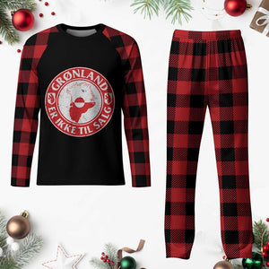 Greenland Is Not For Sale Plaid Pajama Set Gronland Er Ikke Til Salg Greenland Protest TS11 Buffalo Plaid Print Your Wear