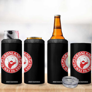 Greenland Is Not For Sale 4 in 1 Can Cooler Tumbler Gronland Er Ikke Til Salg Greenland Protest TS11 Print Your Wear