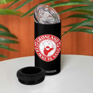 Greenland Is Not For Sale 4 in 1 Can Cooler Tumbler Gronland Er Ikke Til Salg Greenland Protest TS11 Print Your Wear