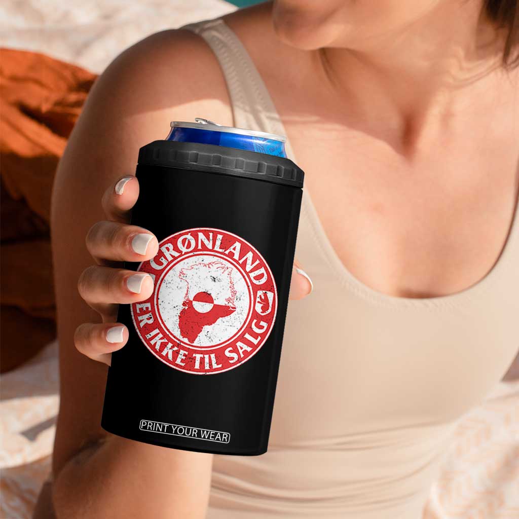 Greenland Is Not For Sale 4 in 1 Can Cooler Tumbler Gronland Er Ikke Til Salg Greenland Protest TS11 Print Your Wear