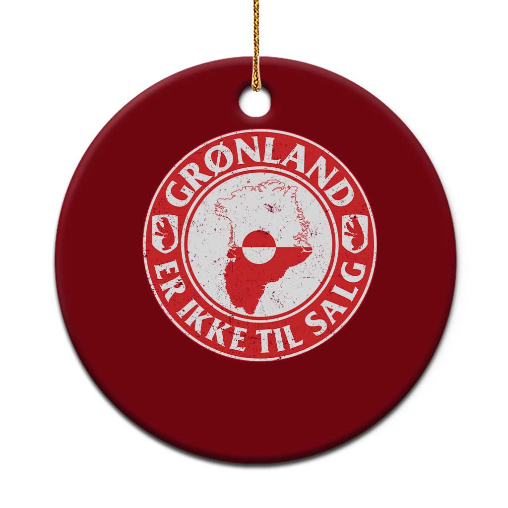 Greenland Is Not For Sale Ceramic Ornament Gronland Er Ikke Til Salg Greenland Protest TS11 1pc Red Print Your Wear