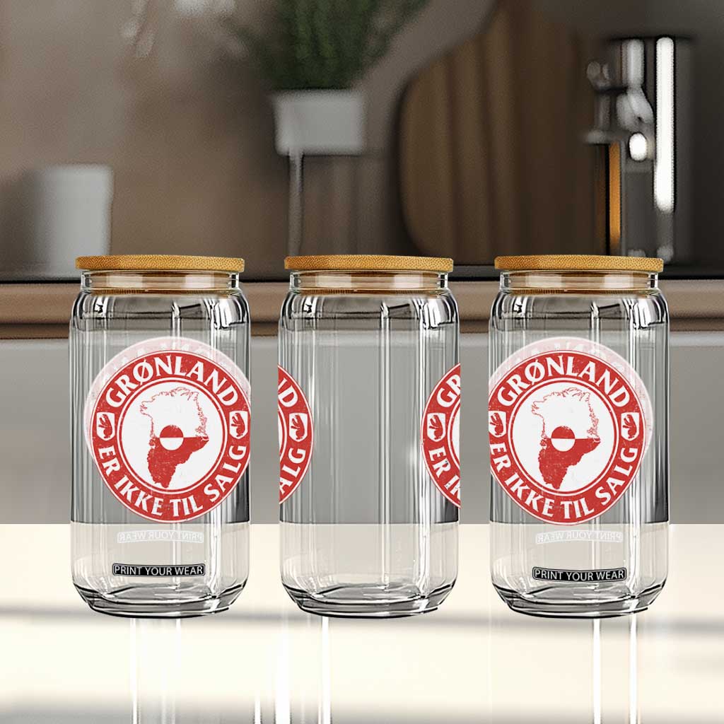 Greenland Is Not For Sale Glass Can Gronland Er Ikke Til Salg Greenland Protest TS11 Print Your Wear