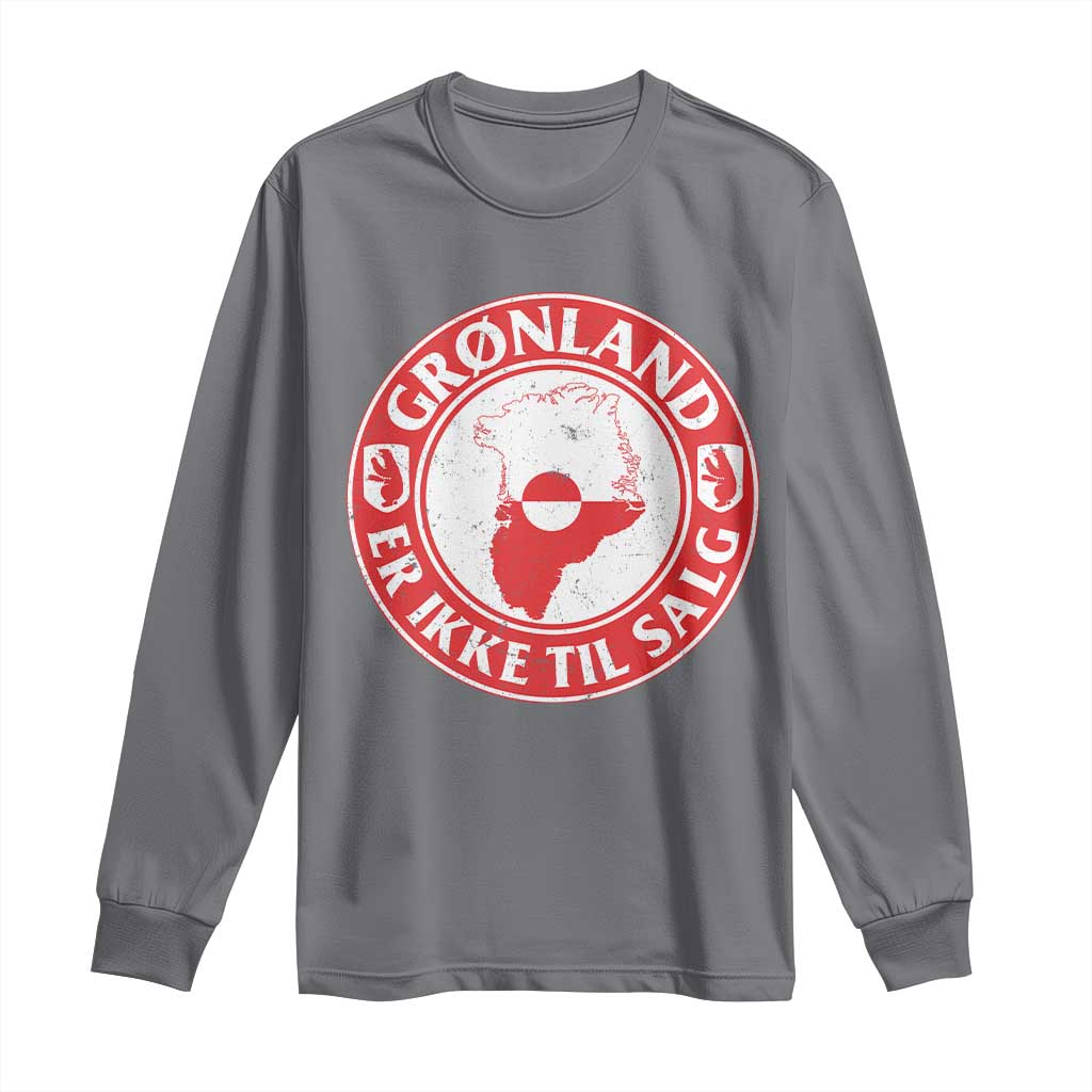 Greenland Is Not For Sale Long Sleeve Shirt Gronland Er Ikke Til Salg Greenland Protest TS11 Charcoal Print Your Wear