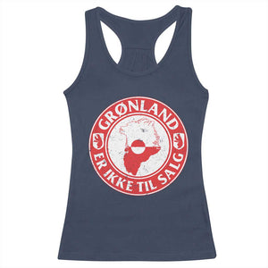Greenland Is Not For Sale Racerback Tank Top Gronland Er Ikke Til Salg Greenland Protest TS11 Navy Print Your Wear