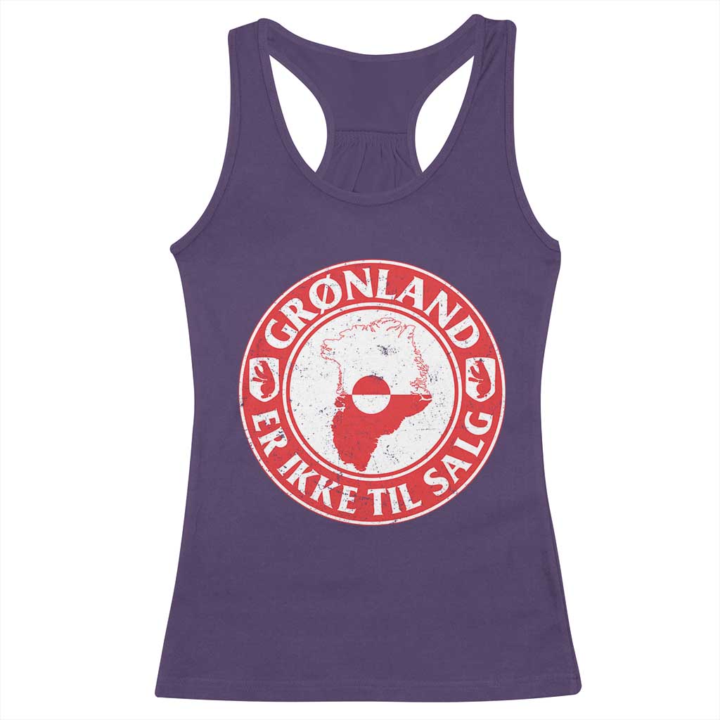 Greenland Is Not For Sale Racerback Tank Top Gronland Er Ikke Til Salg Greenland Protest TS11 Purple Print Your Wear