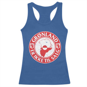 Greenland Is Not For Sale Racerback Tank Top Gronland Er Ikke Til Salg Greenland Protest TS11 Royal Blue Print Your Wear