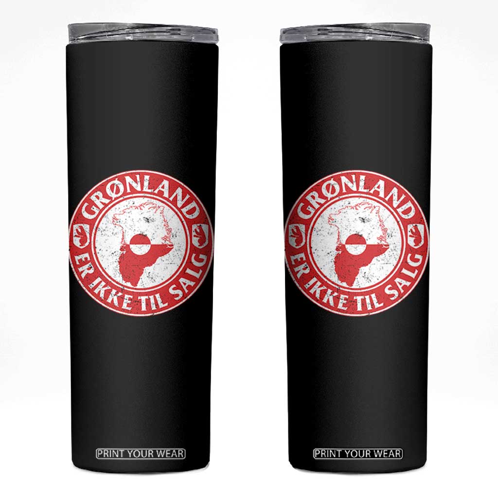 Greenland Is Not For Sale Skinny Tumbler Gronland Er Ikke Til Salg Greenland Protest TS11 Black Print Your Wear