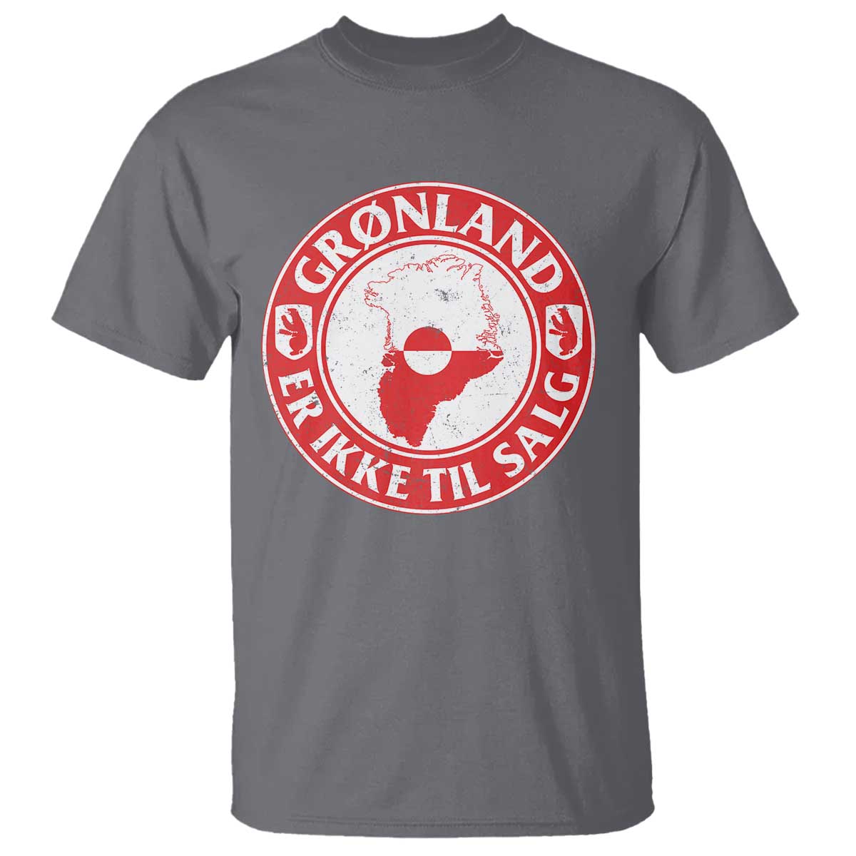 Greenland Is Not For Sale T Shirt Gronland Er Ikke Til Salg Greenland Protest TS11 Charcoal Print Your Wear