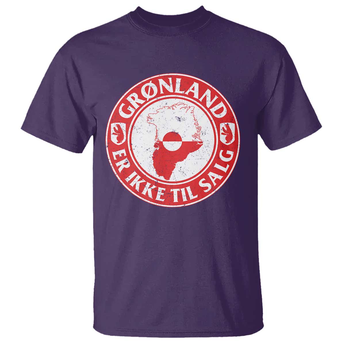 Greenland Is Not For Sale T Shirt Gronland Er Ikke Til Salg Greenland Protest TS11 Purple Print Your Wear