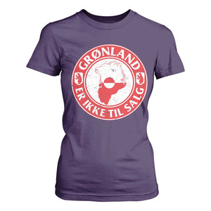 Greenland Is Not For Sale T Shirt For Women Gronland Er Ikke Til Salg Greenland Protest TS11 Purple Print Your Wear