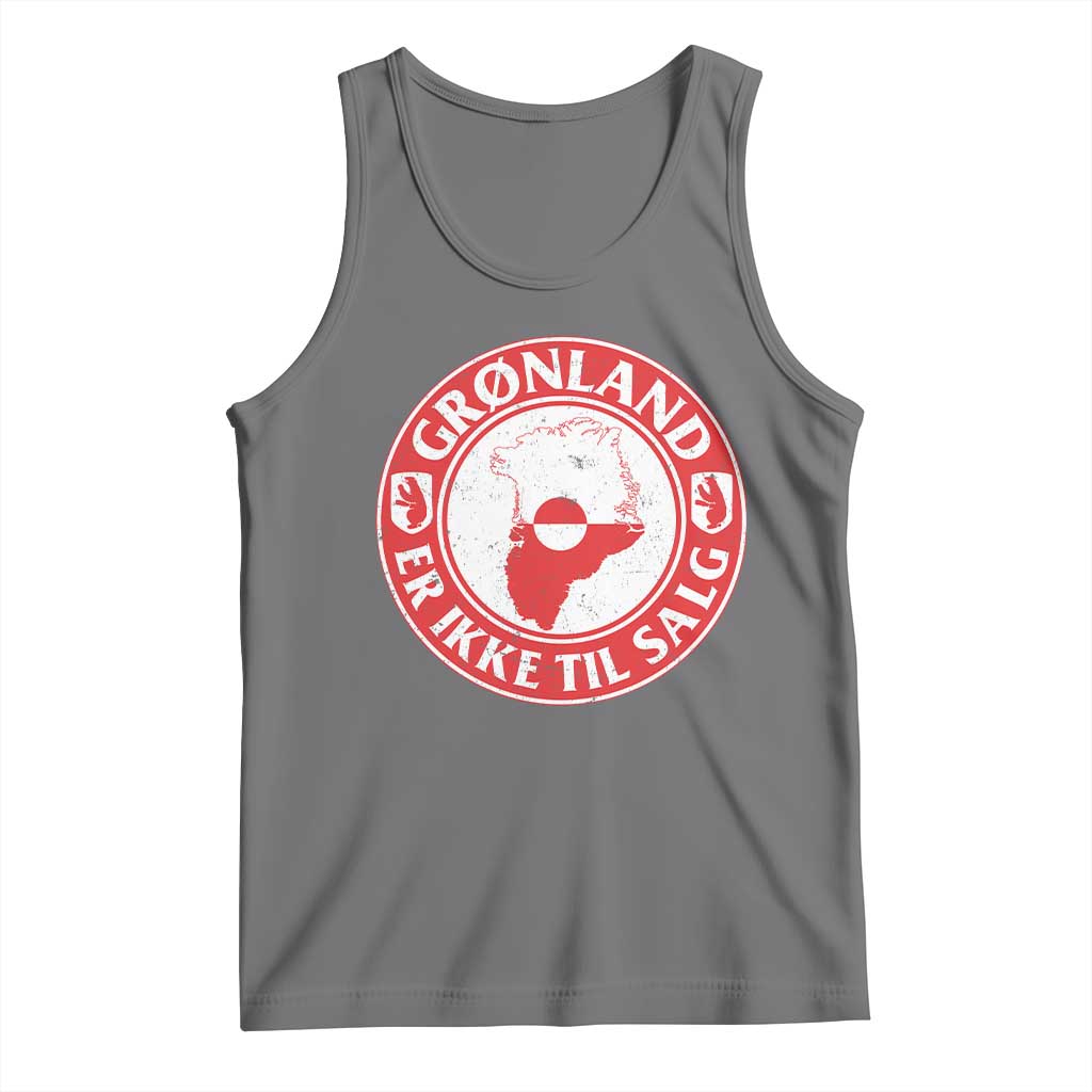 Greenland Is Not For Sale Tank Top Gronland Er Ikke Til Salg Greenland Protest TS11 Black Heather Print Your Wear