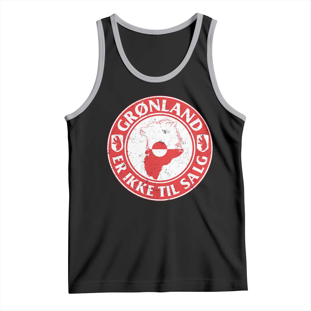 Greenland Is Not For Sale Tank Top Gronland Er Ikke Til Salg Greenland Protest TS11 Black Athletic Heather Print Your Wear
