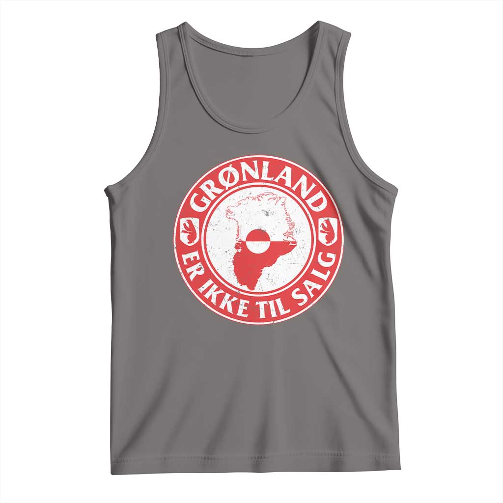 Greenland Is Not For Sale Tank Top Gronland Er Ikke Til Salg Greenland Protest TS11 Deep Heather Print Your Wear