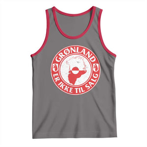 Greenland Is Not For Sale Tank Top Gronland Er Ikke Til Salg Greenland Protest TS11 Deep Heather Red Print Your Wear