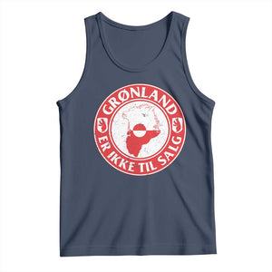 Greenland Is Not For Sale Tank Top Gronland Er Ikke Til Salg Greenland Protest TS11 Navy Print Your Wear