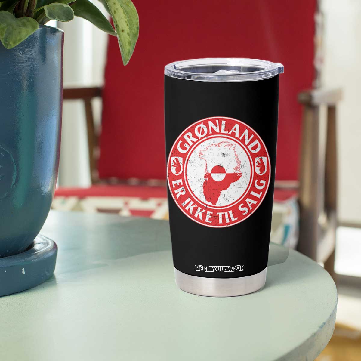 Greenland Is Not For Sale Tumbler Cup Gronland Er Ikke Til Salg Greenland Protest TS11 Print Your Wear