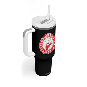 Greenland Is Not For Sale Tumbler With Handle Gronland Er Ikke Til Salg Greenland Protest TS11 Print Your Wear