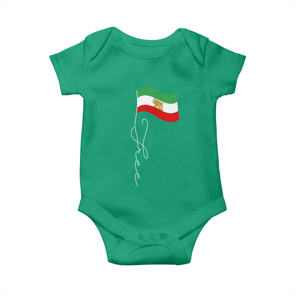 Free Iran Baby Onesie Patriotic Iranian Lion and Sun Flag TS11 Irish Green Print Your Wear